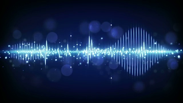 蓝色音频波形技术可循环背景视频下载