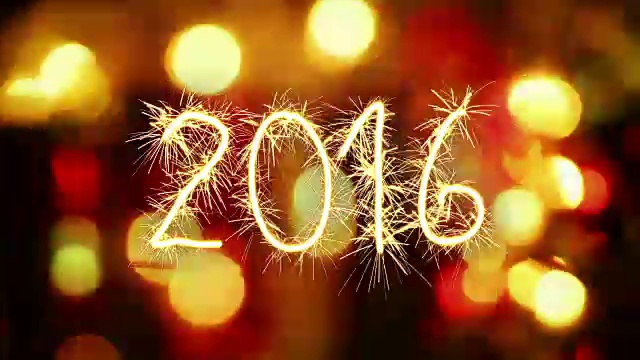 2016年新年祝福视频素材