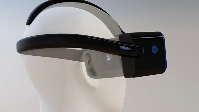VR头盔的3D动画视频下载