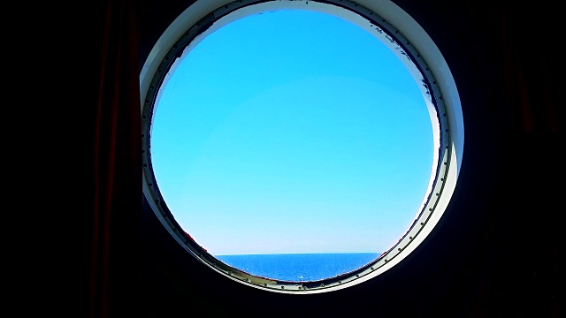 远洋班轮的舷窗视频下载