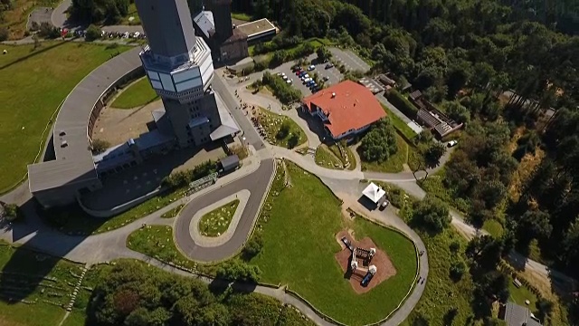 鸟瞰图的格罗斯费尔德伯格，陶努斯，德国视频素材