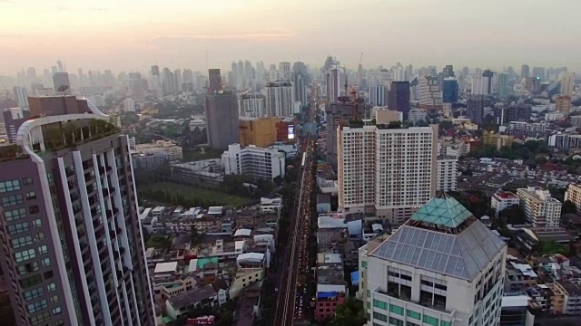 曼谷轻轨无人机视频下载