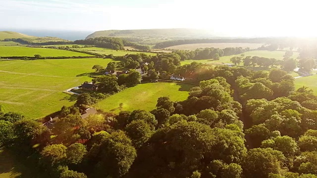 英国乡村鸟瞰图视频素材