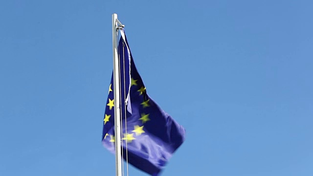 悬挂欧盟旗帜视频下载