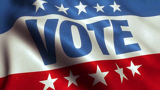 投票美国美国选举横幅4K视频下载