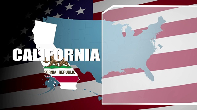 加州反国旗和信息面板视频素材