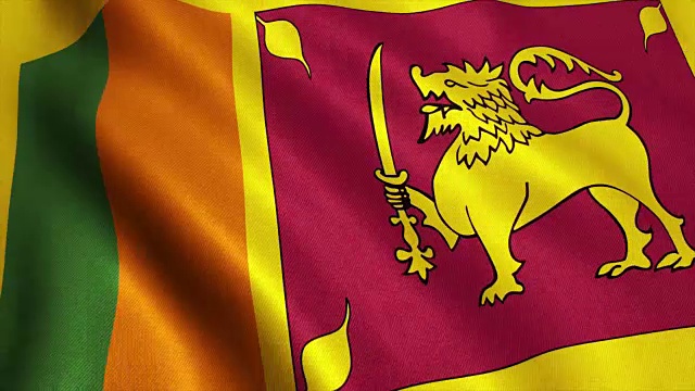 斯里兰卡国旗视频循环- 4K视频下载