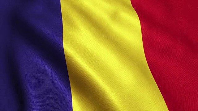 罗马尼亚国旗视频循环- 4K视频下载
