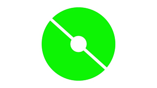 加载屏幕圆形，白色背景上的绿色- 30fps循环-视频纹理，无缝动画元素视频下载