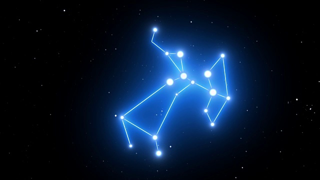 人马座在一个美丽的星空背景视频下载