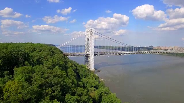乔治华盛顿大桥的航拍视频视频下载