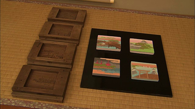 木制蛋糕模具和由它制作的日本干糖视频下载