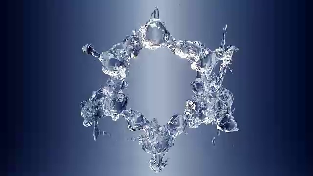 水结构变形与阿尔法冰晶视频素材