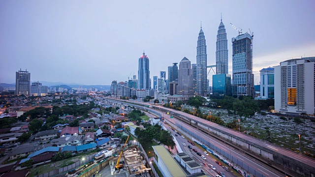 吉隆坡城市日出的瞬间。视频素材