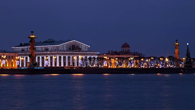Vasilevsky岛。圣彼得堡。俄罗斯视频素材