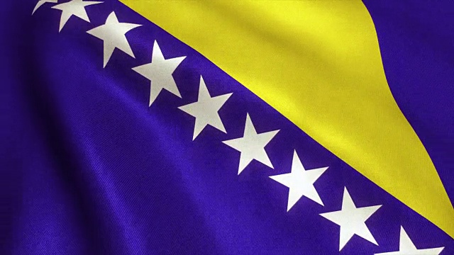 波斯尼亚旗帜视频循环- 4K视频下载
