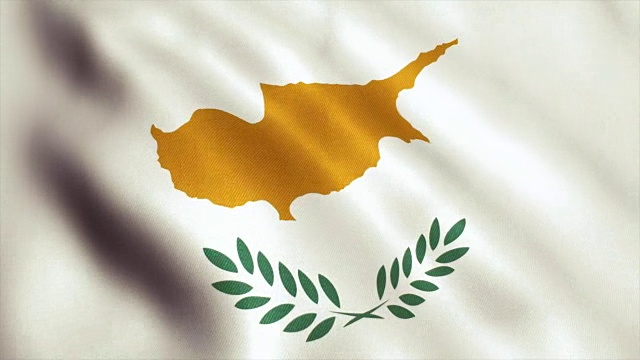 塞浦路斯旗视频循环- 4K视频素材