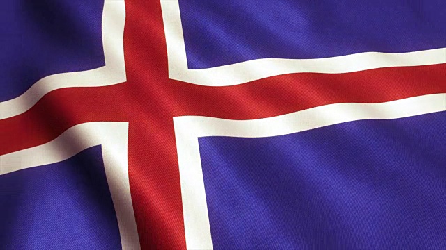 冰岛旗视频循环- 4K视频下载