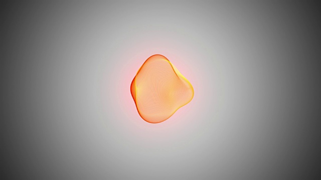 非晶态球体的变形，球形起伏，未来形状的抽象动画视频素材