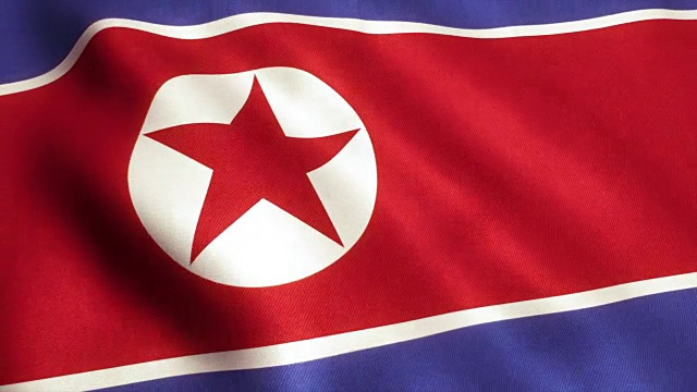 朝鲜国旗视频循环- 4K视频下载