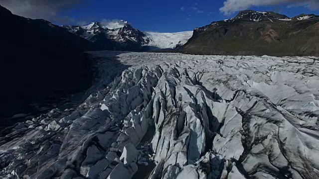 Vatnajokull冰川在冰岛，鸟瞰图视频下载
