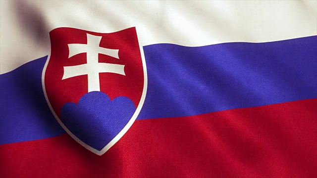 斯洛伐克国旗视频循环- 4K视频下载