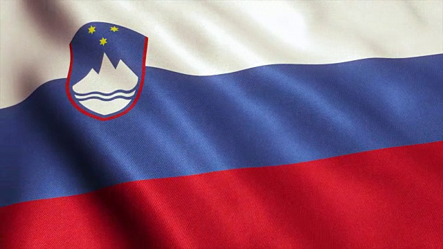 斯洛文尼亚旗视频循环- 4K视频素材