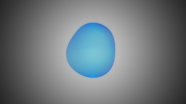 非晶态球体的变形，球形起伏，未来形状的抽象动画视频下载
