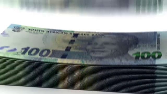钱落南非兰特视频素材