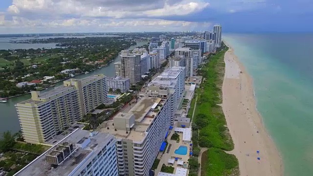 迈阿密海滩海岸公寓视频素材