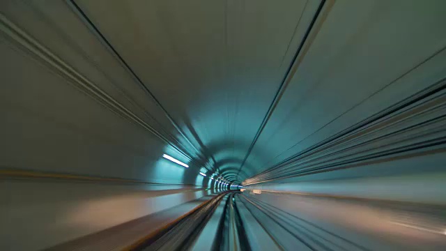 中国广州地铁隧道乘坐4k时间流逝视频购买