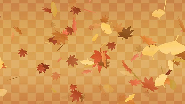 日本风格的秋叶颗粒背景视频下载