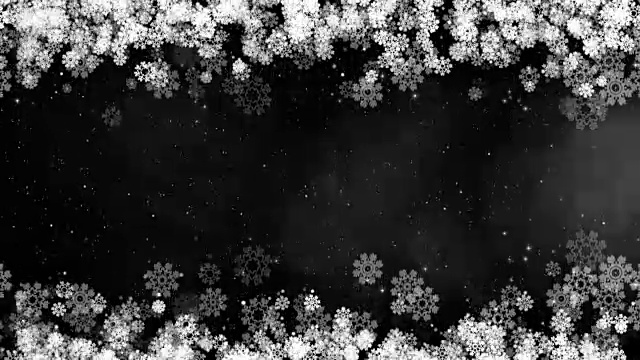 圣诞帧背景。摘要冬季卡片与雪花。视频素材