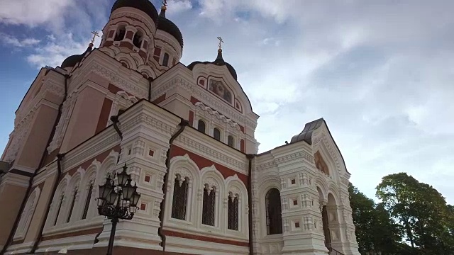 塔林亚历山大涅夫斯基大教堂视频素材