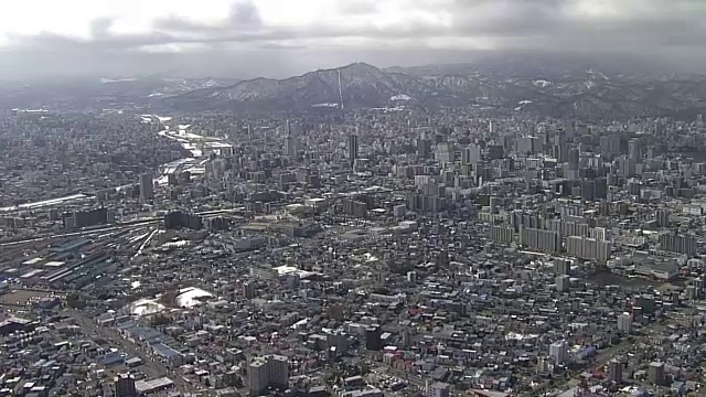 航拍，札幌市，北海道，日本视频素材