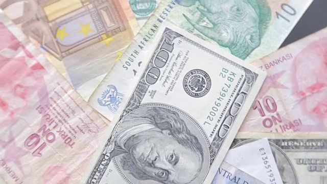世界货币，美元，欧元，比索，雷亚尔，里拉视频下载