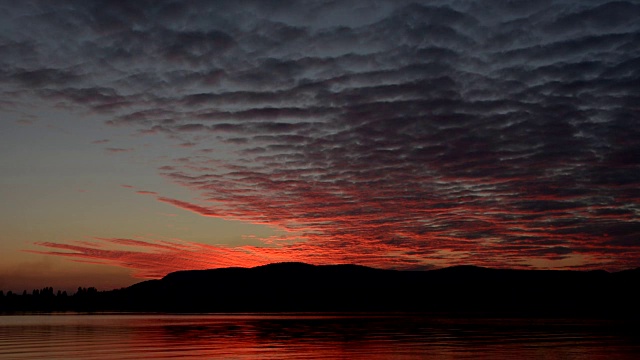 匈牙利巴拉顿湖的日落视频下载