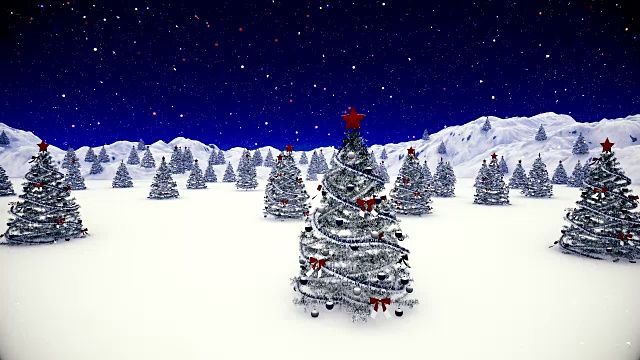 圣诞树上的雪视频素材