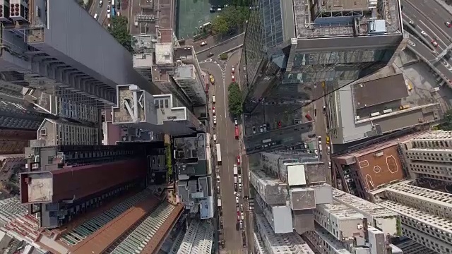 香港市区顶视图视频素材