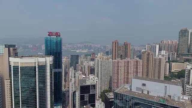 香港天际线鸟瞰图视频素材