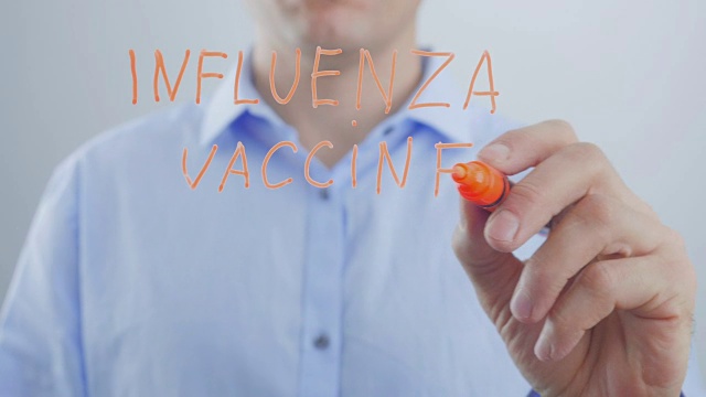 写上流感疫苗视频素材