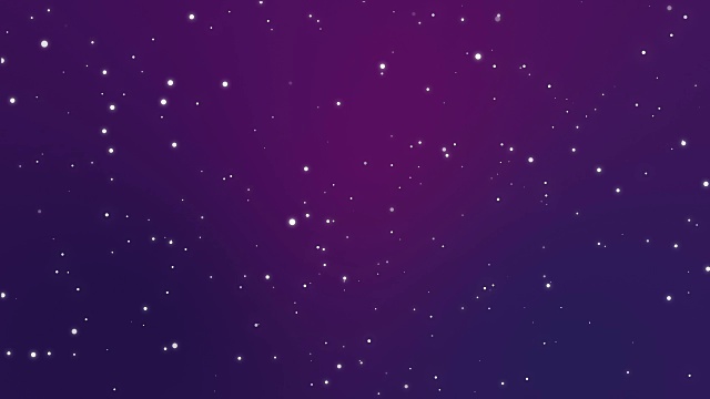 神奇的闪烁粒子在紫蓝色的背景上闪烁视频素材