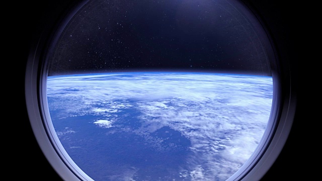 从国际空间站的窗口看到的地球视频素材