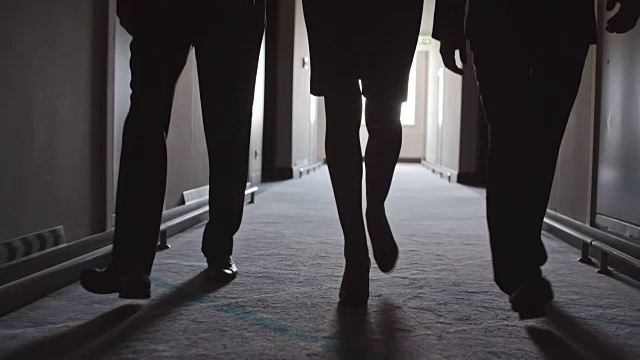 与女性商业领袖散步视频素材