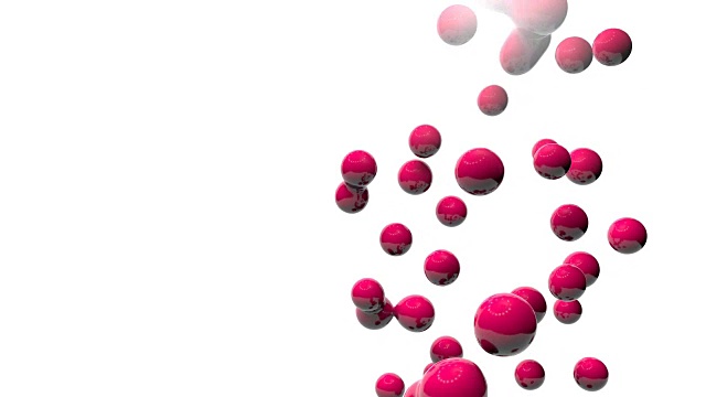 液体气泡漂浮的动画背景。视频素材
