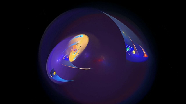 蓝色星系球抽象的环形运动背景视频素材