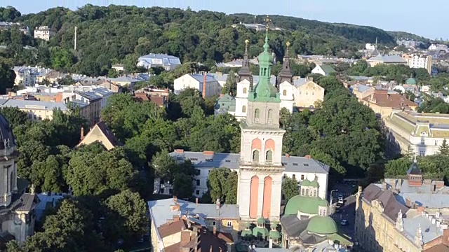 利沃夫的屋顶。视频素材