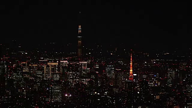东京夜景，日本视频素材