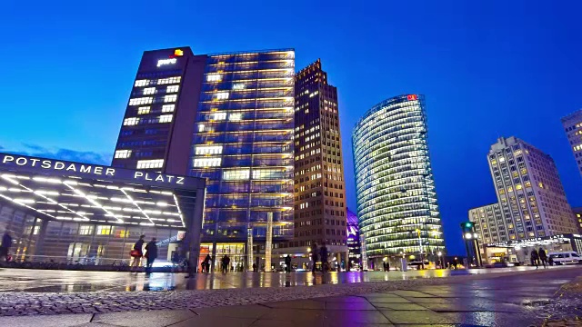 波茨坦广场-柏林金融区，德国视频素材