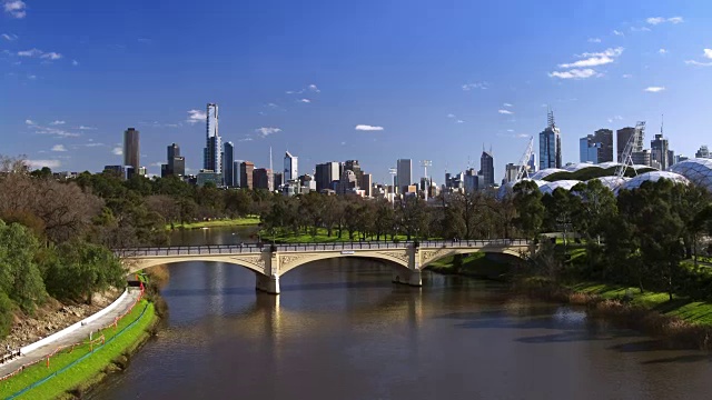 莫雷尔大桥，亚拉河，墨尔本，维多利亚，澳大利亚视频下载